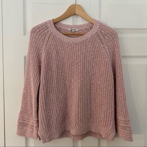 Madewell pink knit light sweater, S